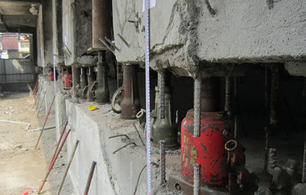 佛山學(xué)校頂升糾偏工程案例